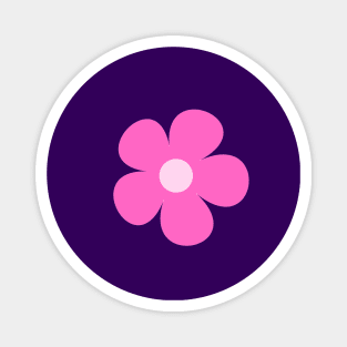 Artsy Flower in Bright Pink Magnet